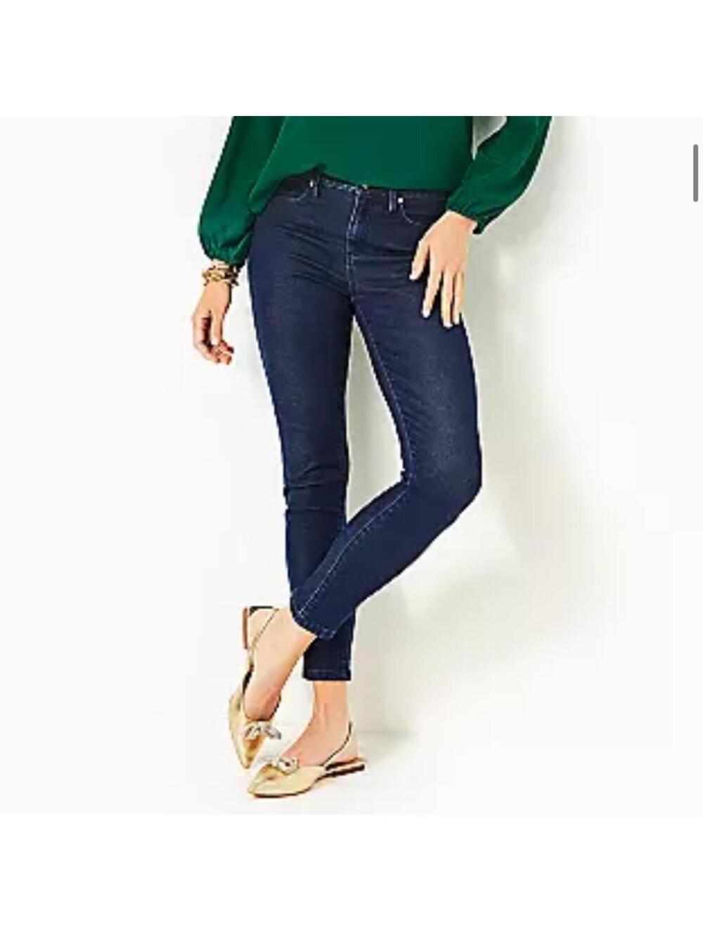 Lilly Pulitzer Eagan High Rise Super Skinny Jeans Bennett Wash Size 4